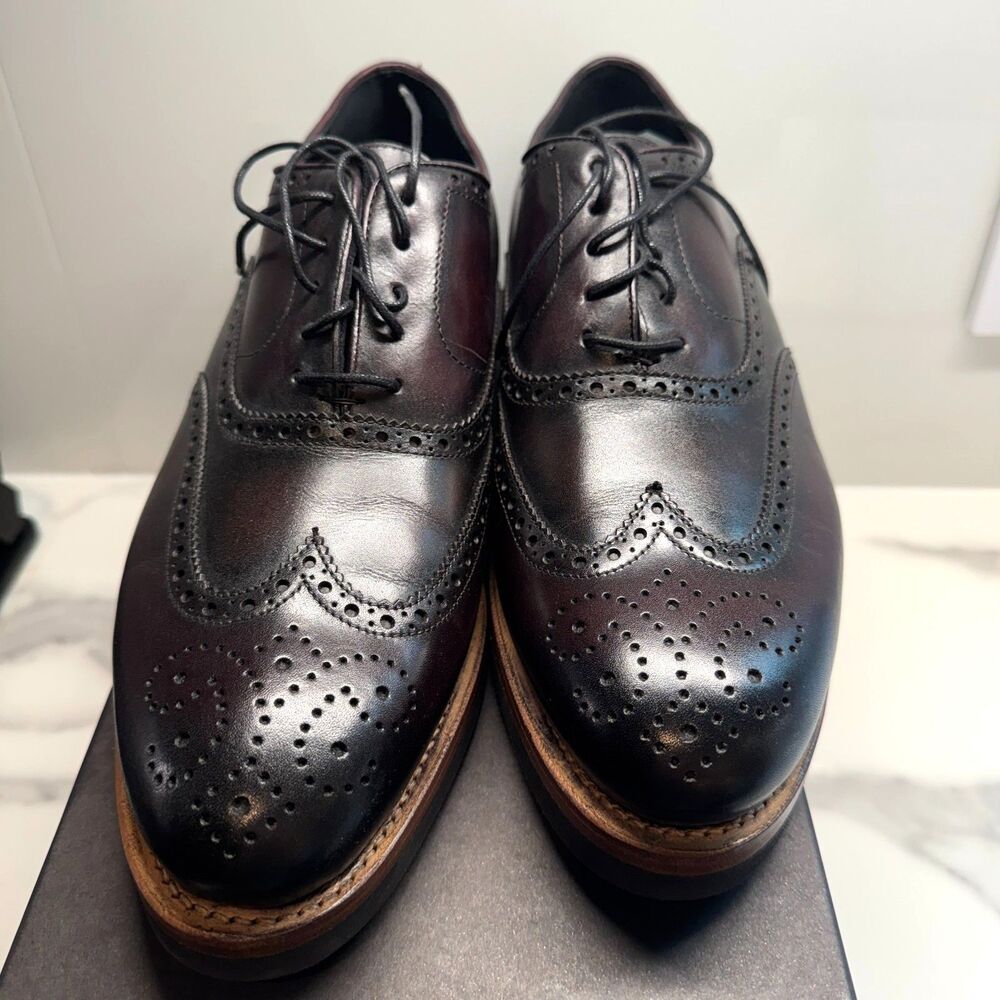Men's Bespoke Harris & Howard Custom Made Oxfords Cordovan Leather Sz 10.5